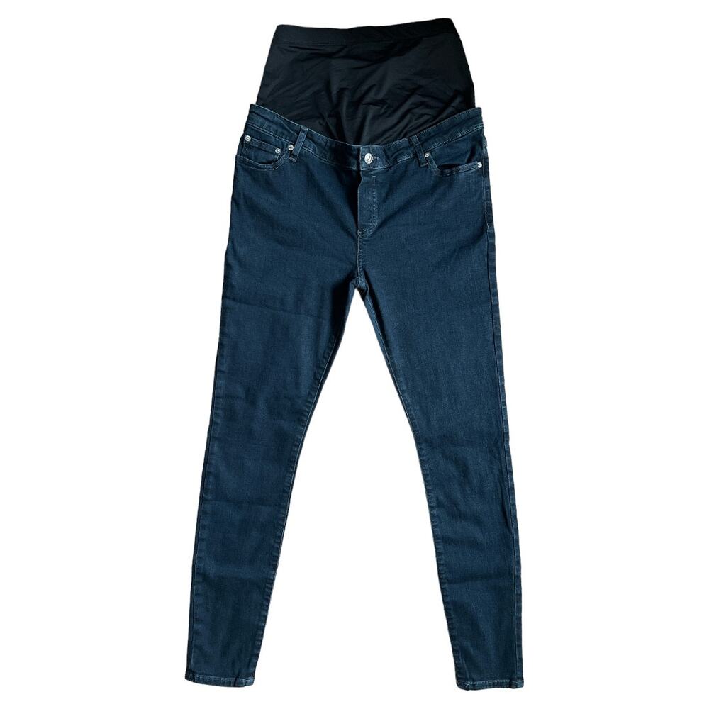 Asos Design Blue Black Maternity Ultimate Skinny Jeans, US6
